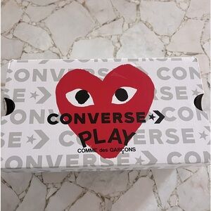 BEIGE Comme Des Garcons PLAY x Converse Unisex Chuck Taylor High Top Sneakers